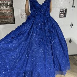 2 Quinseañeras Dresses Royal Blue  And Baby Blue