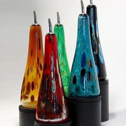 Hand Blown Olive Oil Bottles 