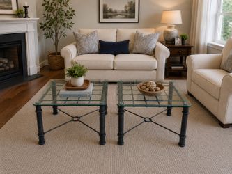 Luxury Glass Coffee Table Set – Matching Pair