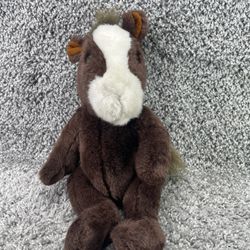 Baby Pony Horse Soft Brown White Plush Toy Stuffed Animal Teddy Get Ready Vintag