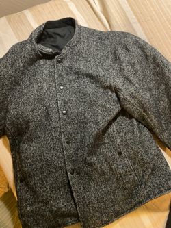 nanamica Gray Herringbone Snap Button Jacket – Men’s