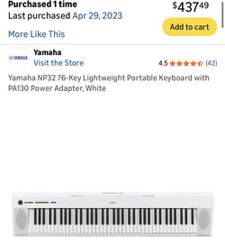 Yamaha NP32 keyboard- bench, pedal, stand included