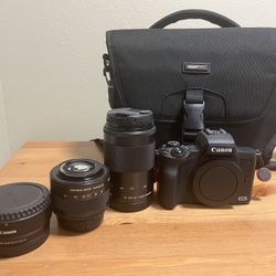 Canon M50 Camera And Lenses