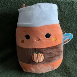 Paislynn the Pumpkin Spice Latte 8” Squishmallow Plush NWT