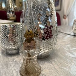 Antique Miniature Swirled Glass Acorn Burn Oil Lamp !🌺