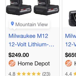 Unopened, brand new double back M12 high output 5.0 batteries