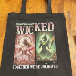 WICKED Tote Bag - medium size - black - NEW