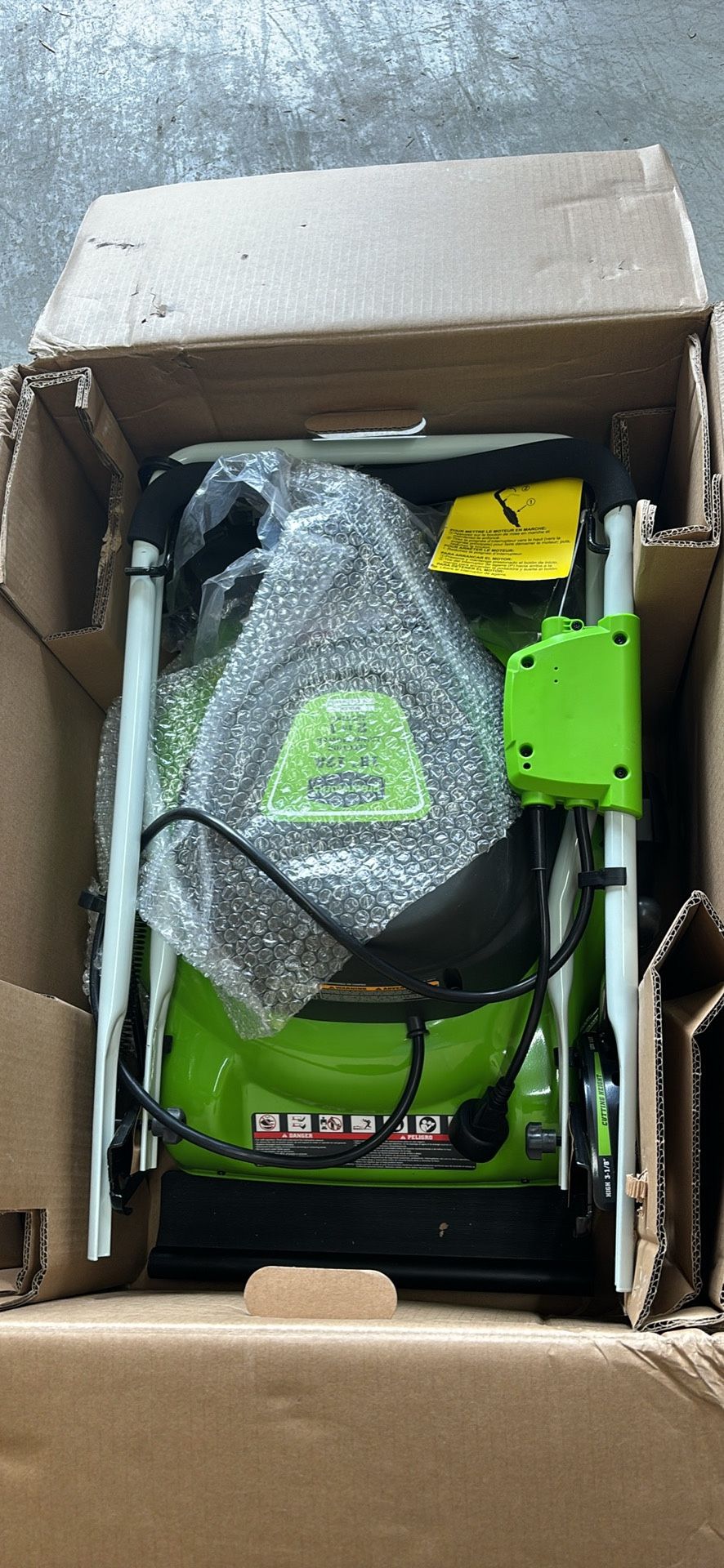 Greenworks 18" Corded Electric 12 Amp Push Lawn Mower 25012