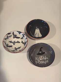 Halloween decorative bowl trio