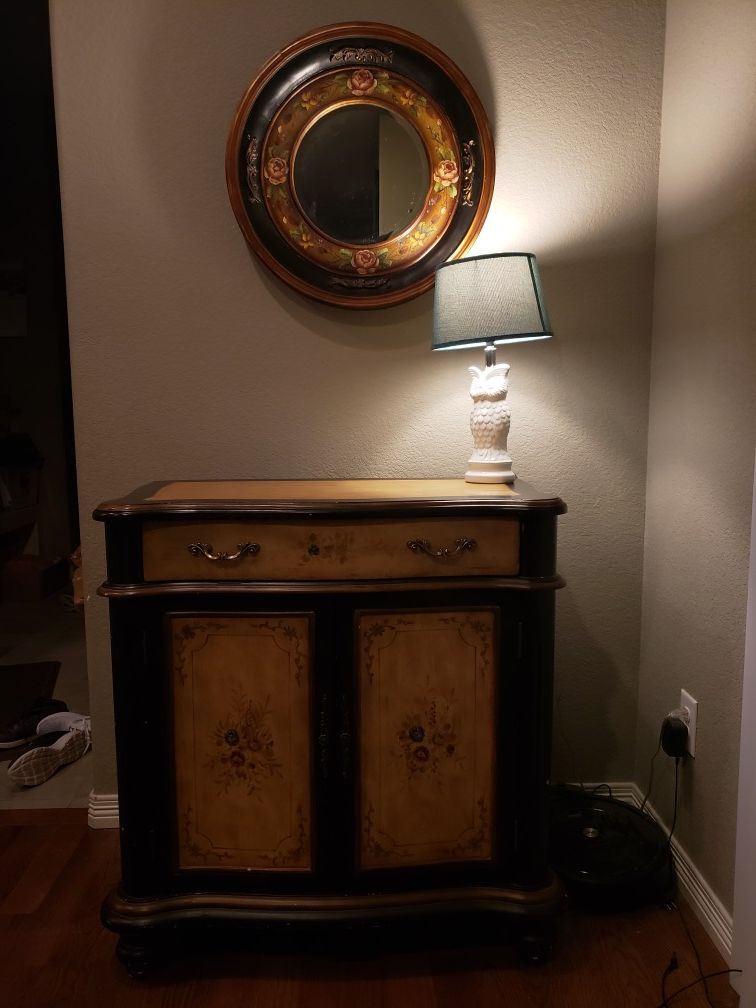 Console table and mirror