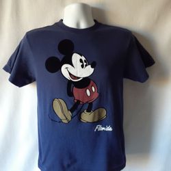 Mickey Mouse men's blue short sleeve graphic t-shirt the size S