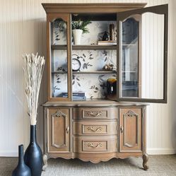 Vintage French Provitional China cabinet