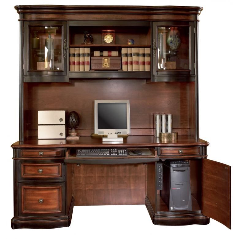 Coaster Gorman Wood Executive Desk With Hutch