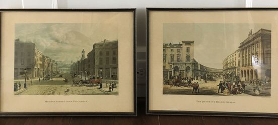 Antique framed prints from England. Paid $120 for pair at auction 16 1/2” x 12 1/2” each