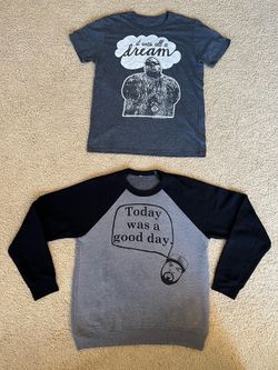 Ice Cube and Biggie Sweater and T-Shirt in Grey
