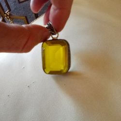 Big Stone 925 Sterling Silver Pendant