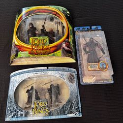NEW! Lot of 3 Lord of The Rings Action Figures Combo set and Limited Edition SEALED!