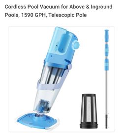 Cordless Pool Vacuum with Telescopic Pole