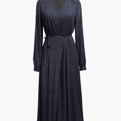 H&M Black Textured Maxi Dress (Size 8)