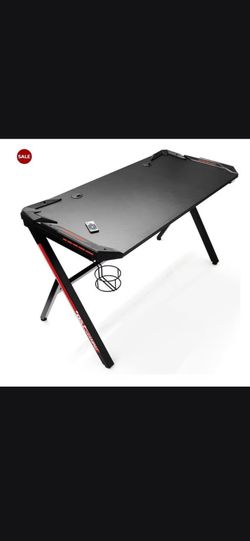 Black LED Gaming Desk