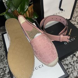 Brand, New Gucci, Shoes 8.5 Women And Belt