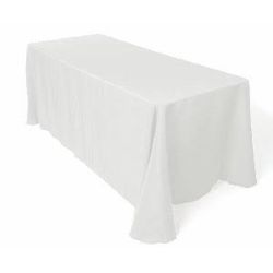 White Rectangle Table Cloths