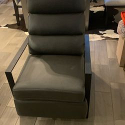Leather Pushback Recliner