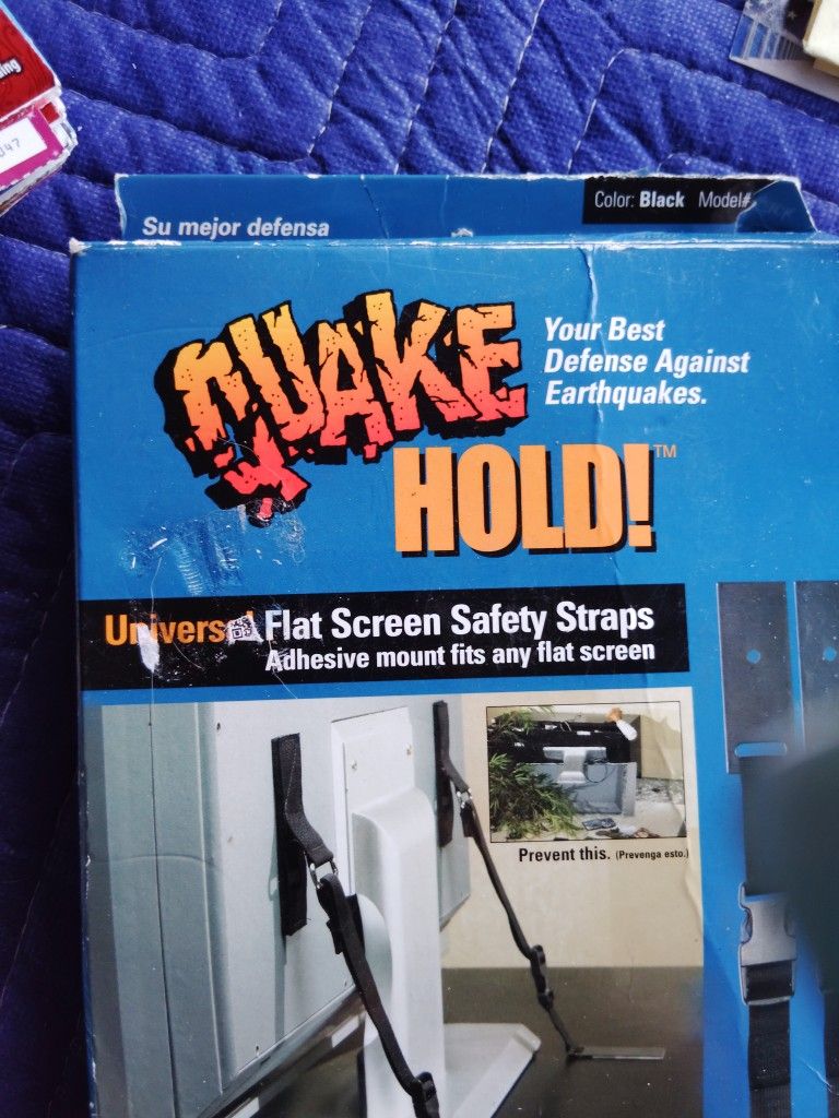 Quake Hold !! Universal Flat Screen Safety Straps