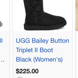 LOW PRICE MOVING- LIKE NEW UGG BAILEY BUTTON BOOTS 