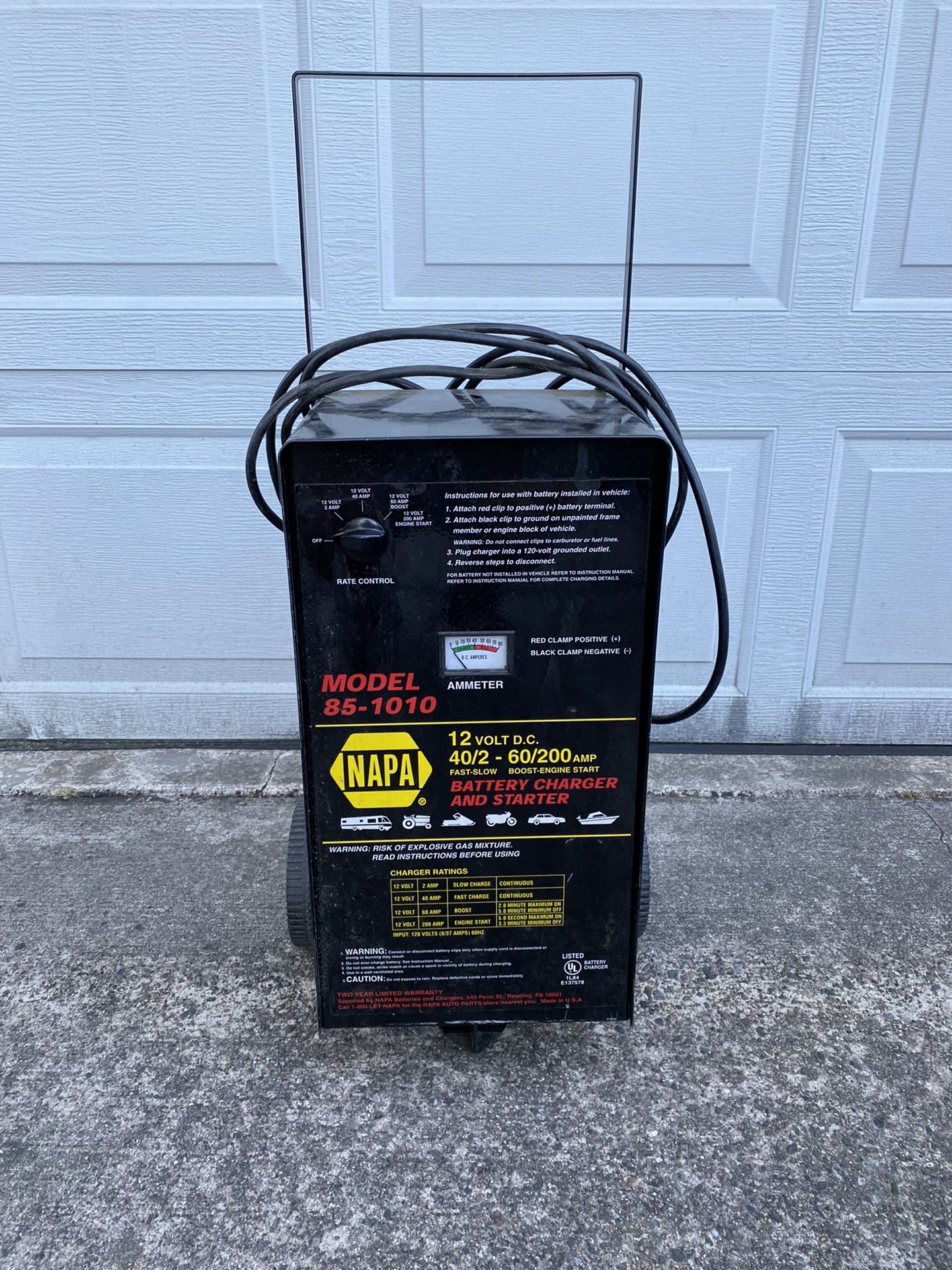 Napa Battery Charger & Starter Model 85-1010