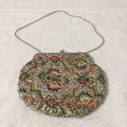 Walbarg Hand Beaded Purse Handbag Vtg .