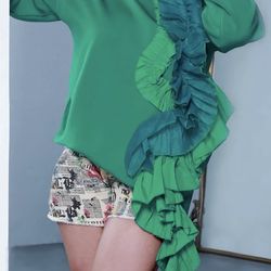 Luck Of The Irish Ruffled Top
