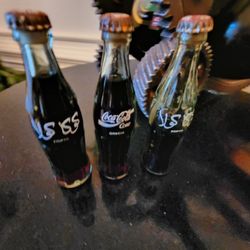 3 Vintage Minature Coke Bottles 