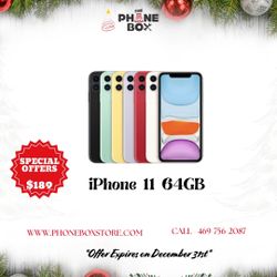 iPhone 11 64GB Unlocked Available On 🎄Christmas Deal For $189🥳😱