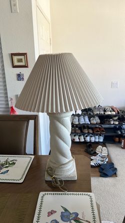 Table Lamp with Pleated Shade