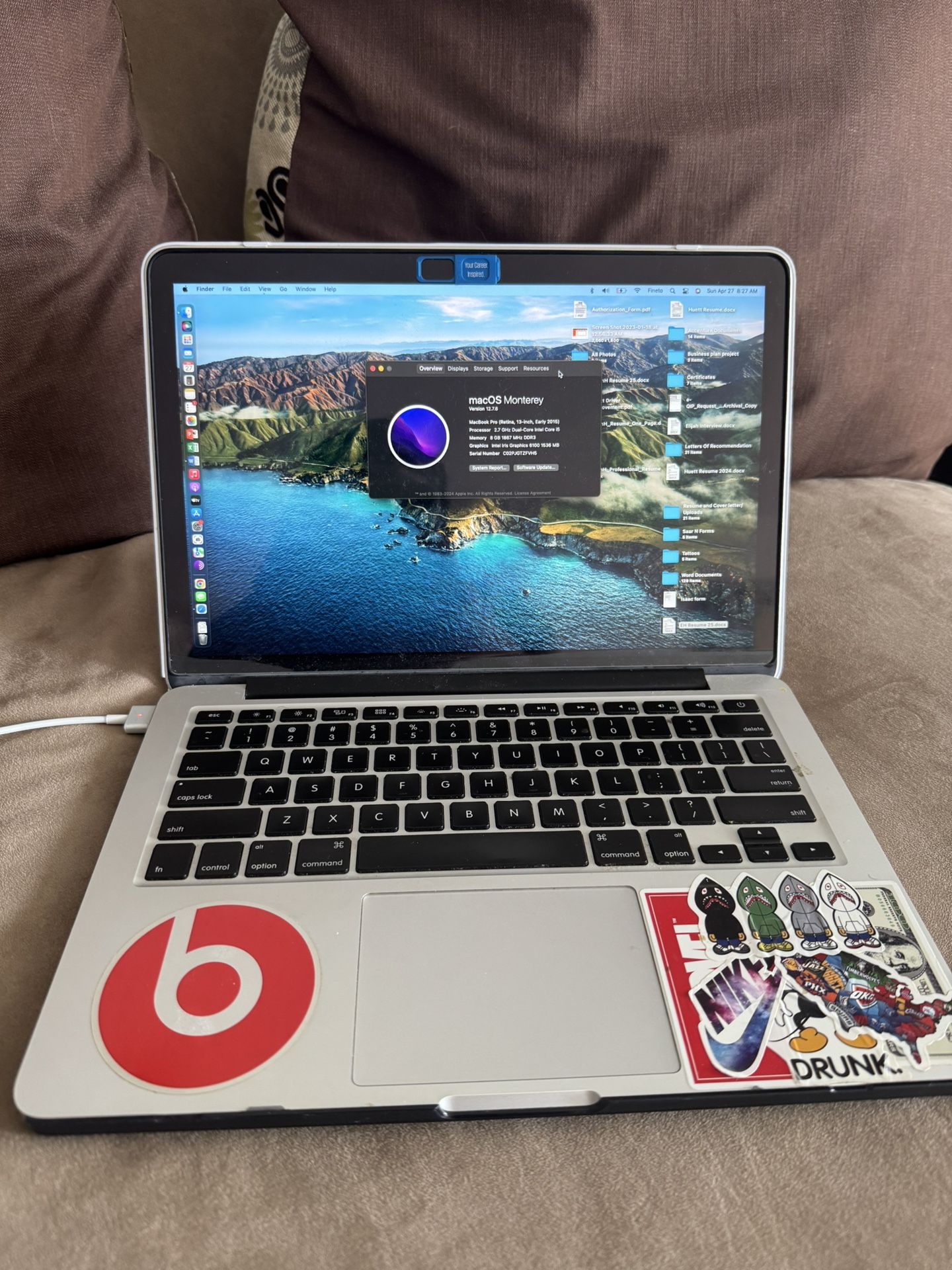 MacBook Pro 13” (2015) – i5 / 8GB / macOS Monterey