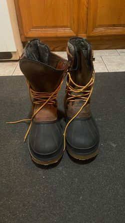 Winter leather insulated boots