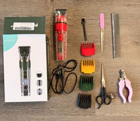 Rechargeable Pet Grooming Clipper Kit | Dog & Cat Hair Trimmer | Complete Set