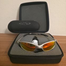 Vintage Oakley X-Metal Juliet Plasma / Fire Iridium Sunglasses with Two Cases