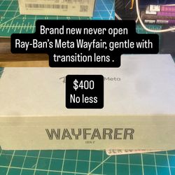 Brand New Sealed Ray-Ban, Meta Wayfarer second GEN with transition lens