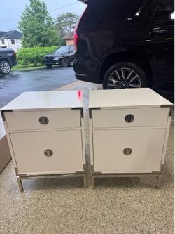 Two white night stands