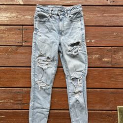 AE Light Wash Skinny Jeans