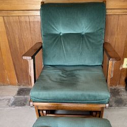 Glider chairs with matching ottomans