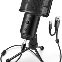 Desktop PC Microphone with Pop Filter for Computer and Mac