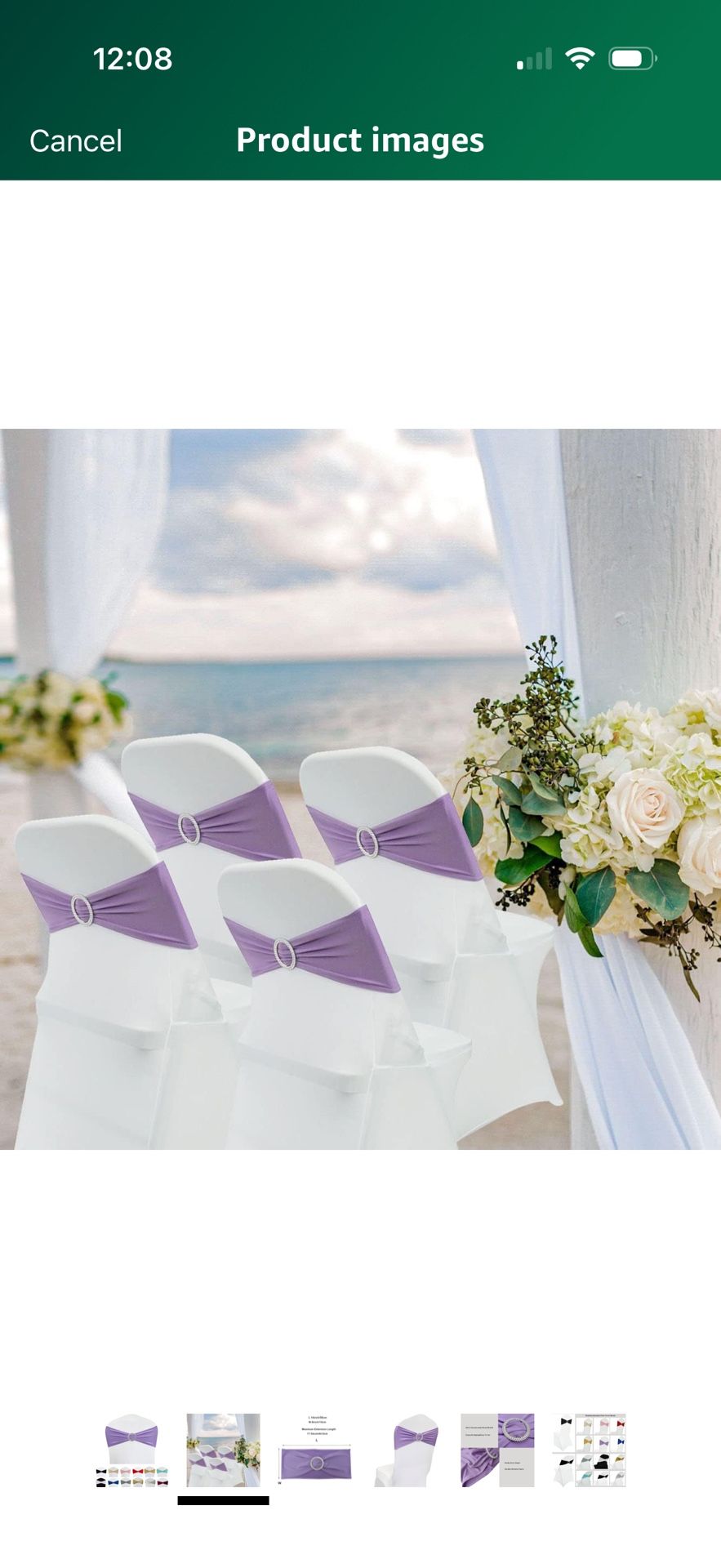 Spandex Chair Sashes Bands 50PCS Stretch Chair Ties Bows with Buckle Slider for Weddi