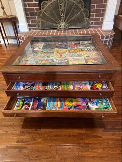 Bob Timberlake 40” Collection Display Table With 3 Push Through Drawers.