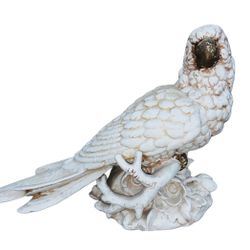 Perching Paradise Cockatoo Parrot Table Sculpture
