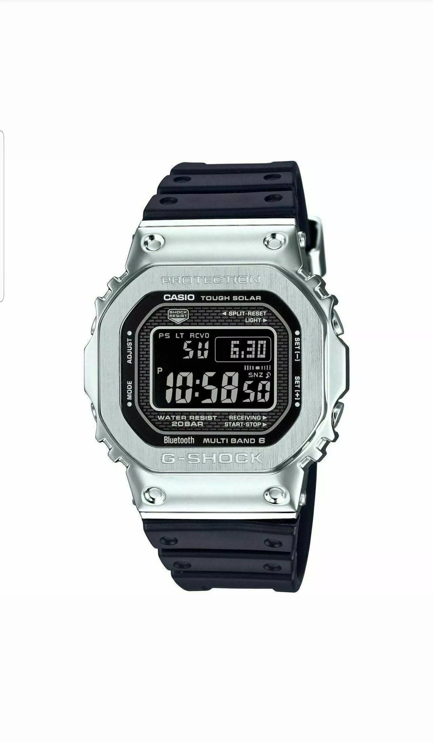 G-Shock GMW-B5000 Full Metal Connected Solar Silver Black limited edition