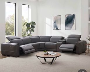 COSTCO Aiden & Ivey Karson Leather Power Reclining Sectional