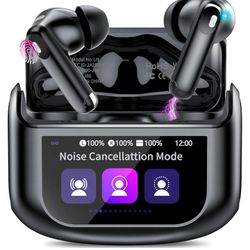 Wireless Earbuds, Bluetooth 5.4 Ear Buds with Multifunctional Touch Screen, 